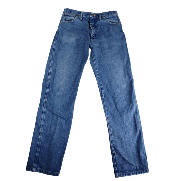 Wrangler Jeans Mens 33x34 Blue 1013MWZPW Denim Straight Leg Stonewash Pockets - Picture 1 of 10